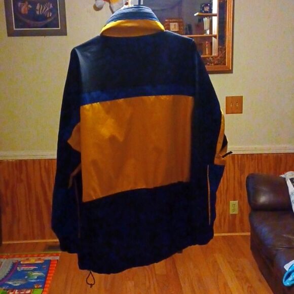 Round Tree & York Y2K Windbreaker Yellow & Blue Sportwear Packable Jacket M - Picture 6 of 12